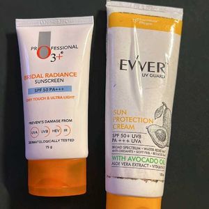 O2 Professional And Evergloe Sunscreen