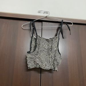 H&M style drawstring crop top