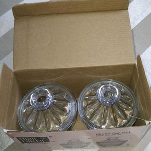 Glass Jar Set 2 Pcs.set With Lid