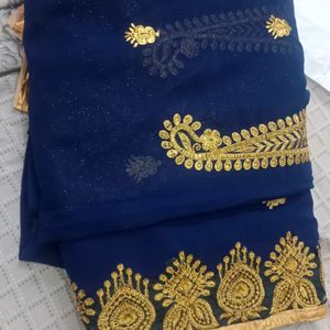 Saree Party Wear With Blouse Peic