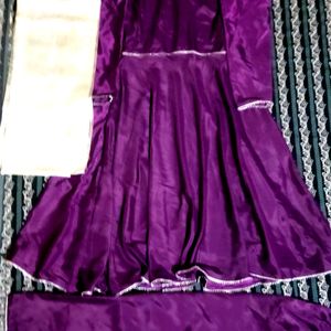 Purple Suits Set With Dupatta