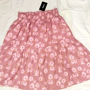 FabAlley Pink Korean Floral Skirt💗🌷✨