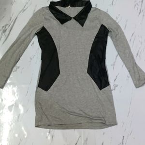 Leather Top Dress For Women