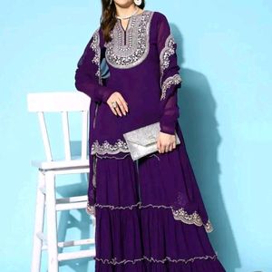 Inddus Party Wear Sharara Set/Size_S