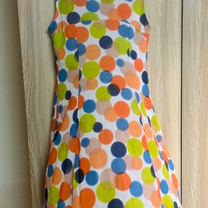 Polka Dots Knee Length Dress (combo Os 5)