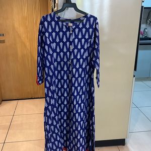 Blue Printed Kurta