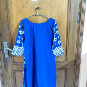 HEAVY PATI WORK  BLUE COLORED PADDED SHARARA SUIT