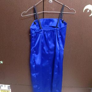 Royal Blue Satin Dress