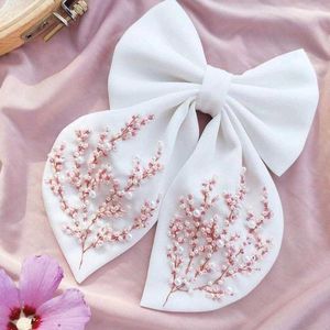 Hand Embroidered Hair Bow