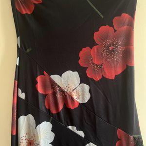 Newme Asia Tube Maxi Bodycon Black Floral Dress