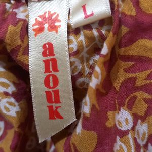 Anouk Maroon Printed Dress