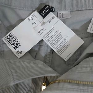 Grey Corduroy Trouser H&M