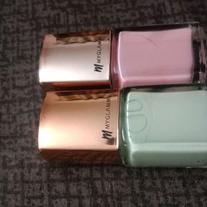 My Glamm Pastel Color Nail Polish (Pink & Green)