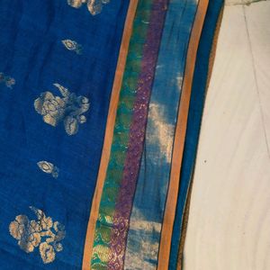 Cotton Blend Pure Gadwal Saree