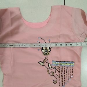 Baby Pink Handwork Kurti