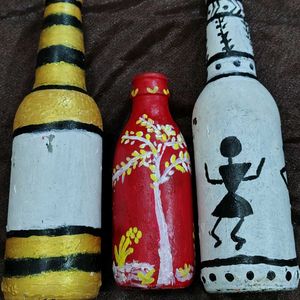 😍decorative painted bottles handicraft showpiece