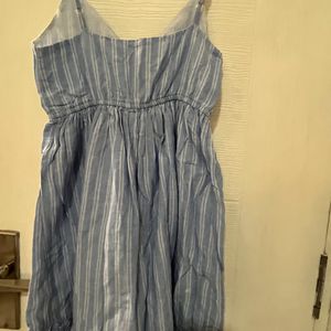 Elegant Blue Dress By Pspeaches Shoulder Strip