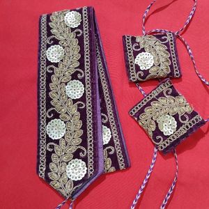 Violet Velvet Bridal Belt