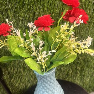 Artificial Flower With Stand Plastic Pot