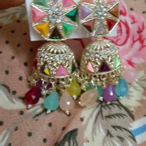 Multi Colour Earings