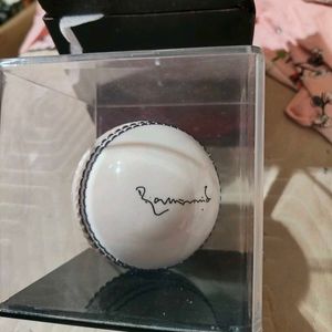 New Rahul Dravid Ball Signed In A Glass Frame