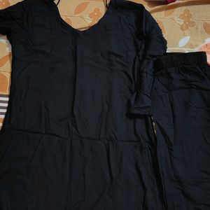 Black Kurta With Pant