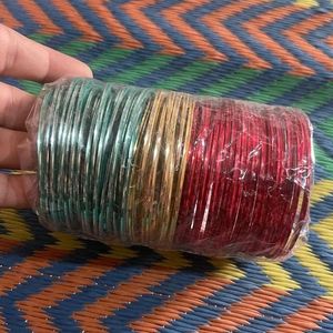 Metal 3 Colour Bangles Set