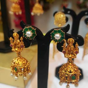 Fashion earrings & Laxmi Jumka Combo For Women