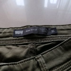 Levis Branded 26in Skinny Fit Olive Green Jean