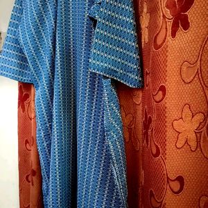 Pure Cotton Long Kurti Three quarter Sleeves