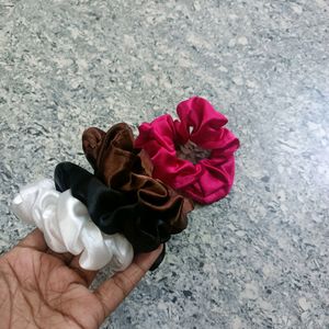 Combo Of 4 Satin Scrunchies