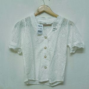 Trendy New White Top For Women