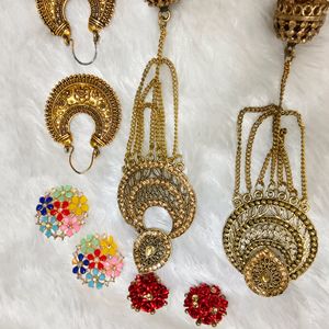 Timeless Elegance: Golden Earings 4 Sets