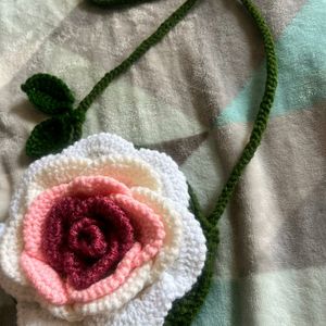 Beautiful Crochet Rose Bag