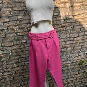 Pink Wide Leg Trouser High Waist 😍