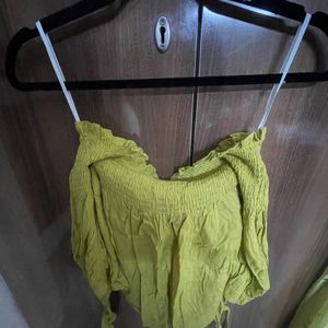 A Cute Attractive Stylish Mustard Coloured Top