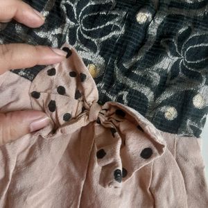 Black And Brown Custom Made Frock