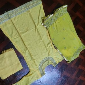 Beautiful Yellow Unused  Shalwar Kurta