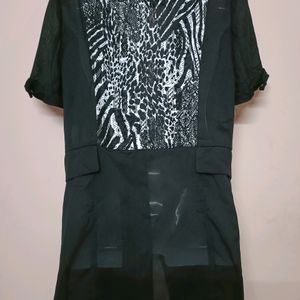 Black Colour Long Top Shirt (Women's)