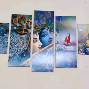 *Radha Krishna Photoframes Set Of 5*