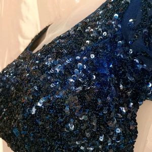 Sexy Backless Sequin Heavy Partywear Blouse