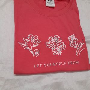 Pinkish Peach Tshirt For Girl/women