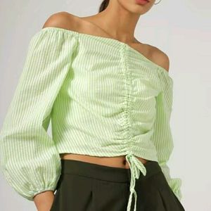 Striped Ruched Top