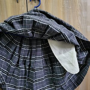 Japanese Plaid Checkered Skirt With Pocket