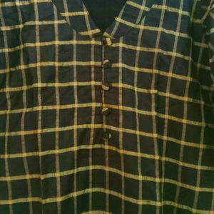 Black Check Pattern Kurti