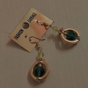 Hanging Fashion Earrings Green