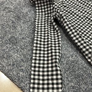 Cute Cotton top - Black And White Checked