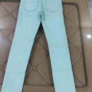 High Waist Sea Green(28) Jean