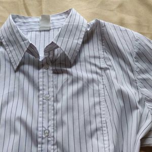 White stripped Boxy Shirt