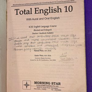 English Language Icse Class 10 Morning Star